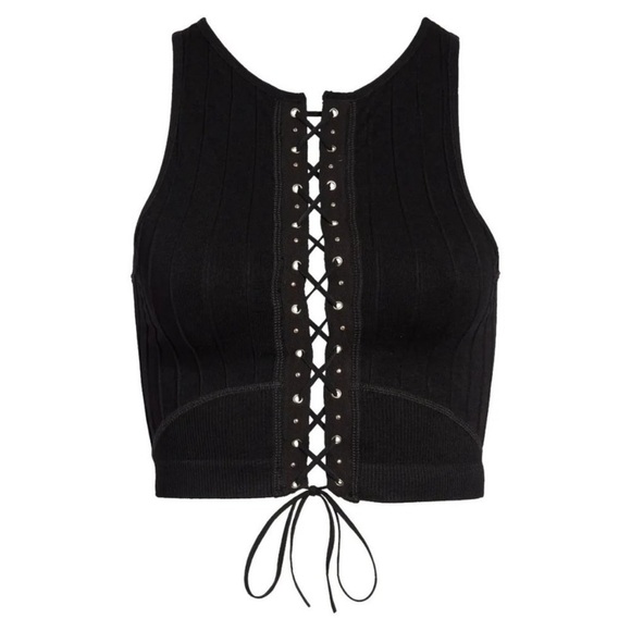 Urban Outfitters Laced Up Top Size Small - Picture 1 of 3